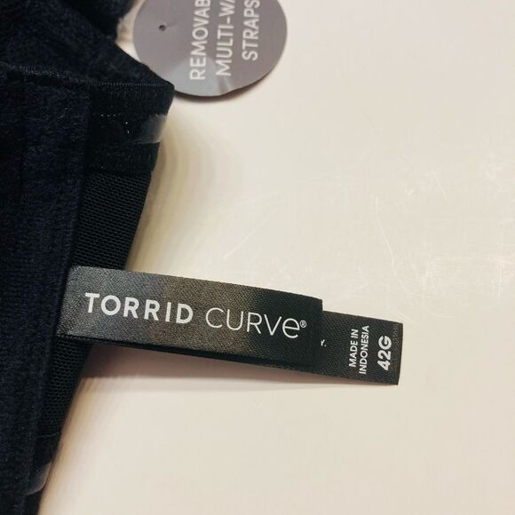 Torrid Bombshell Everyday Strapless lightly Lined Bra Black Plus Size 42G NEW - Picture 9 of 10